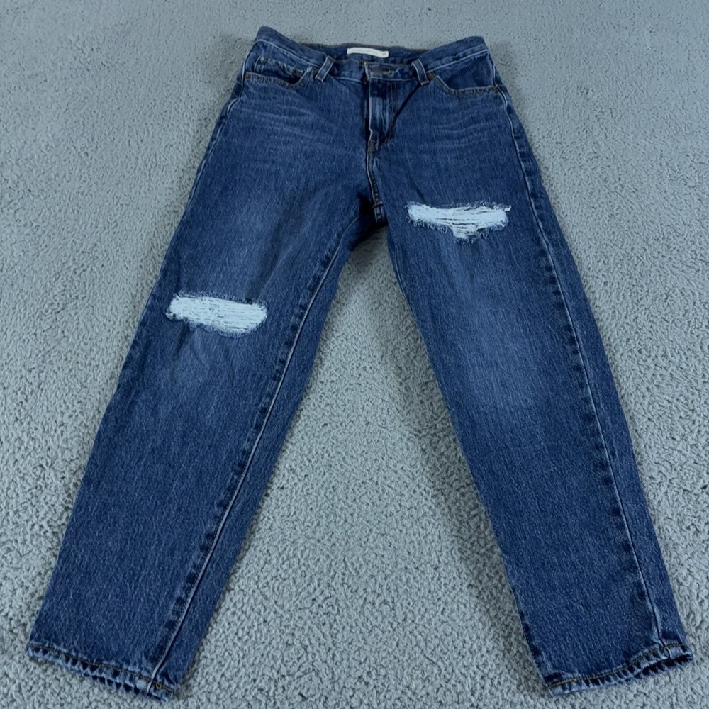 Levi's Women's High Rise Distressed Dark Blue Jeans